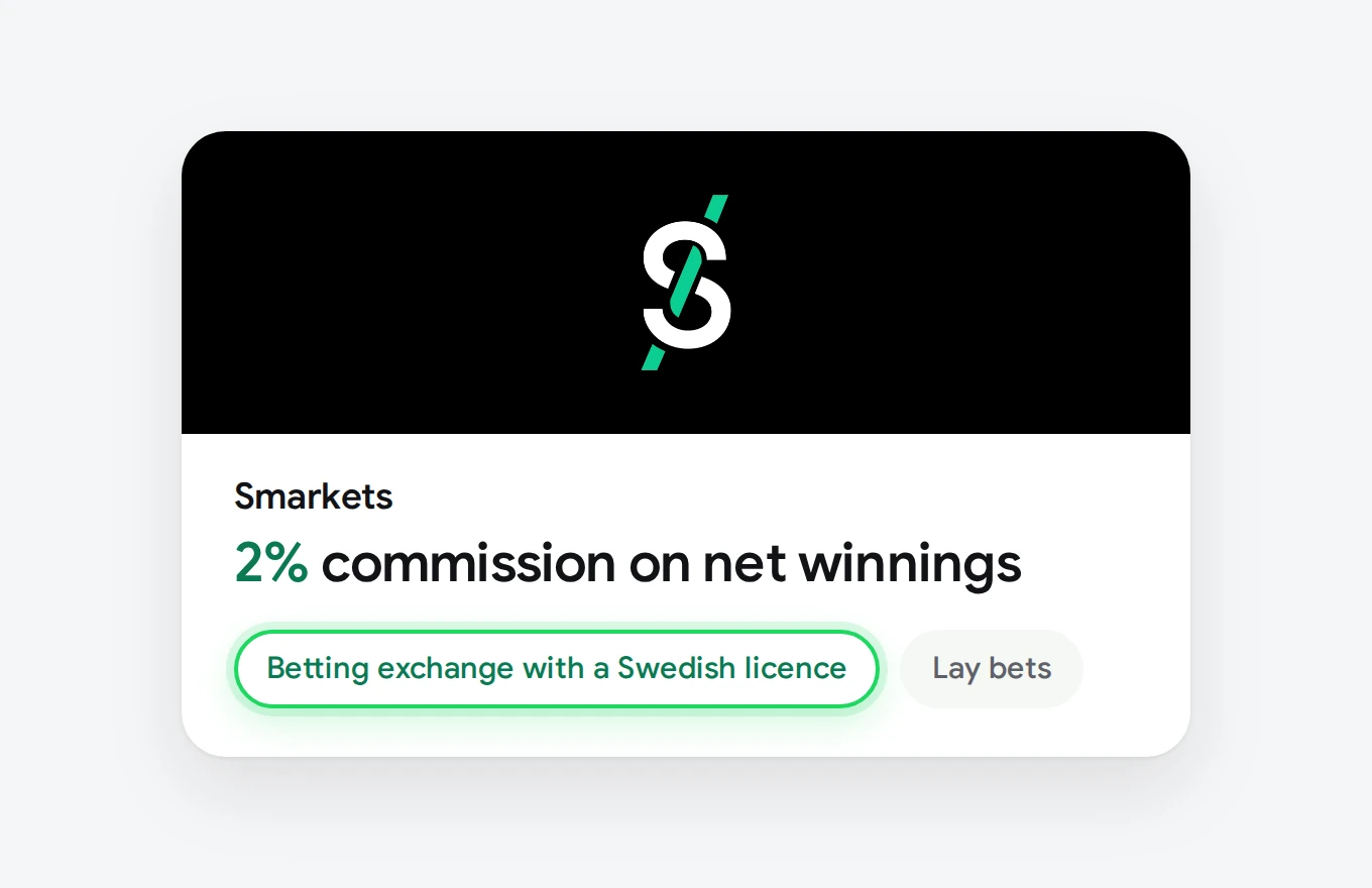 Smarkets: 2% commission on net winnings