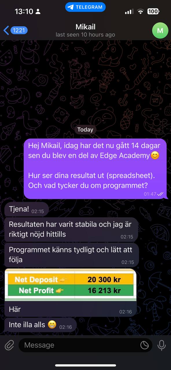 Mikail 14-dagars checkup skärmbild